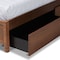 Baxton Studio Saffron ModernWalnut Brown Finished Wood Full Size 4-Drawer Platform Storage Bed 196-11504-11507-ZORO - alternate 6